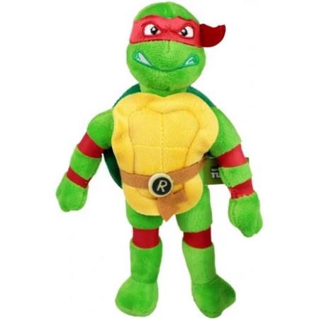 Raphael (Rood) Teenage Mutant Ninja Turtles Pluche Knuffel 21 cm [Nickelodeon Plush Toy | Speelgoed knuffeldier knuffelpop voor kinderen jongens meisjes | Michelangelo, Leonardo, Donatello, Raphael]
